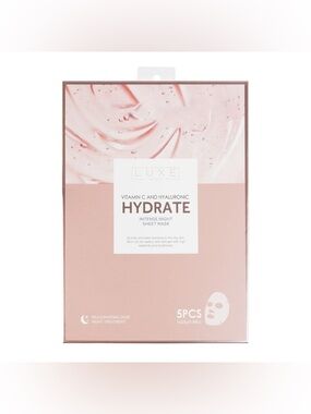 5 PCS Luxe Hydrate Intense Night Sheet Mask - Pink